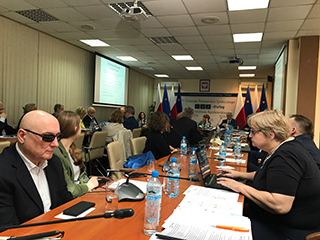 Krajowa Rada Konsultacyjna ds Osób Niepełnosprawnych. W posiedzeniu bierze udział Anna Węgrzynowicz Dyrektor ds Organizacyjnych POPON